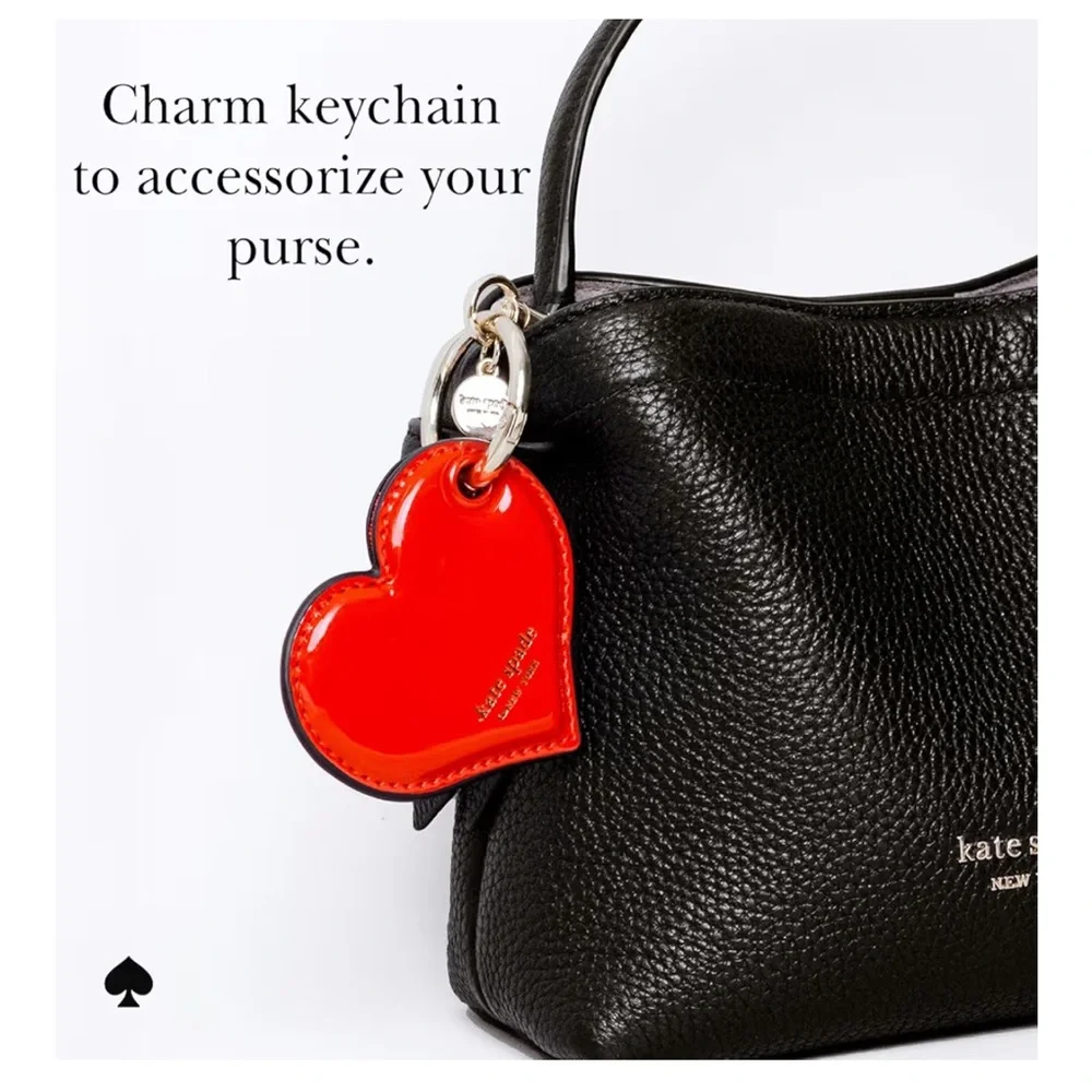 Kate Spade Red Heart Keychain, AirTag Charm - New
